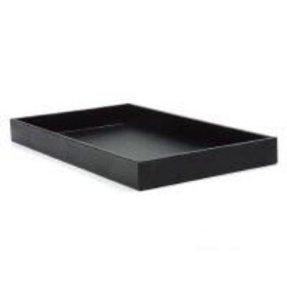Picture of Black Vinyl Textured Quality Jewelry Tray, 14-5/8" x 8-1/4" x 1-1/4" H
