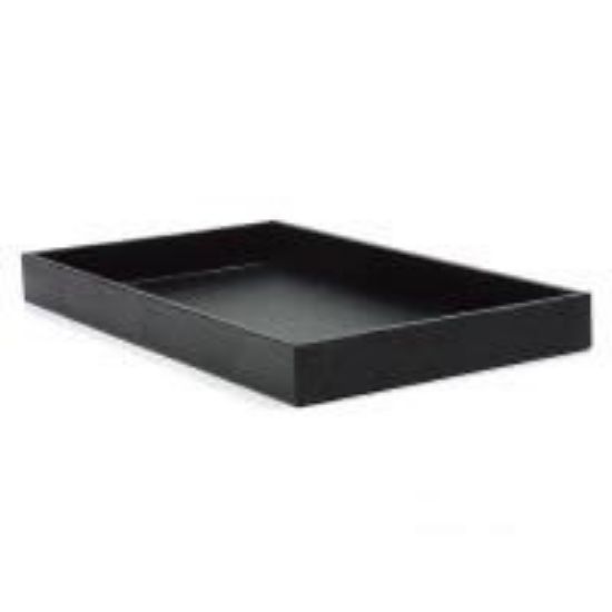 Picture of Black Vinyl Textured Quality Jewelry Tray, 14-5/8" x 8-1/4" x 1-1/4" H