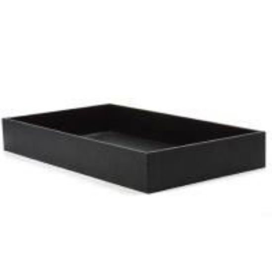 Picture of Black Vinyl Textured Quality Jewelry Tray, 14-5/8" x 8-1/4" x 2" H