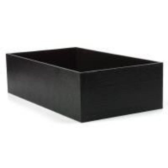 Picture of Black Vinyl Textured Quality Jewelry Tray, 14-5/8" x 8-1/4" x 4" H