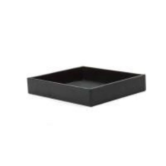 Picture of Black Vinyl Textured Quality Half Size Jewelry Tray, 7-1/4" x 8-1/4" x 1-1/2" H