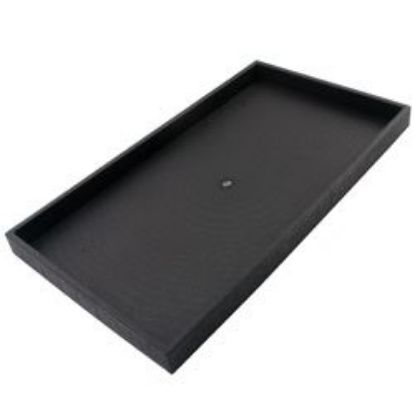Picture of Black Plastic Stackable Tray, 14-3/4" x 8-1/4" x 1" H
