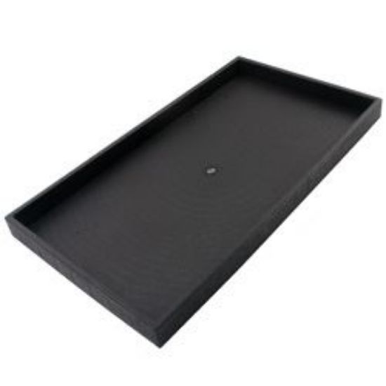Picture of Black Plastic Stackable Tray, 14-3/4" x 8-1/4" x 1" H