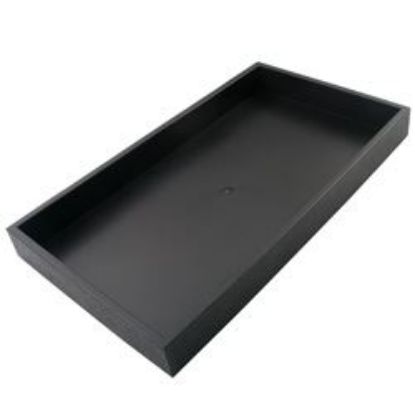 Picture of Black Plastic Stackable Tray, 14-3/4" x 8-1/4" x 1-1/2" H