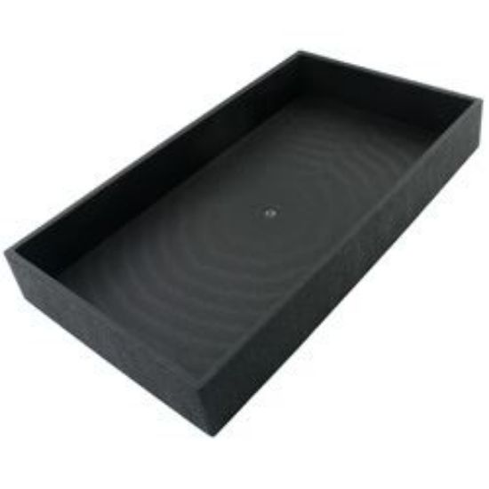Picture of Black Plastic Stackable Tray, 14-3/4" x 8-1/4" x 2" H