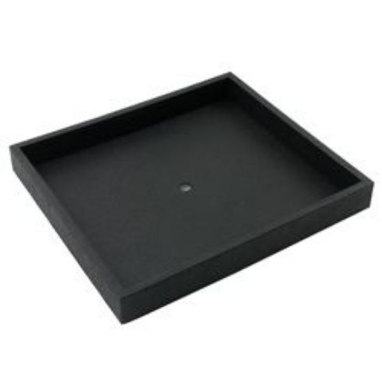 Picture of Black Plastic Stackable Half Size Tray, 7-1/4" x 8-1/4" x 1" H