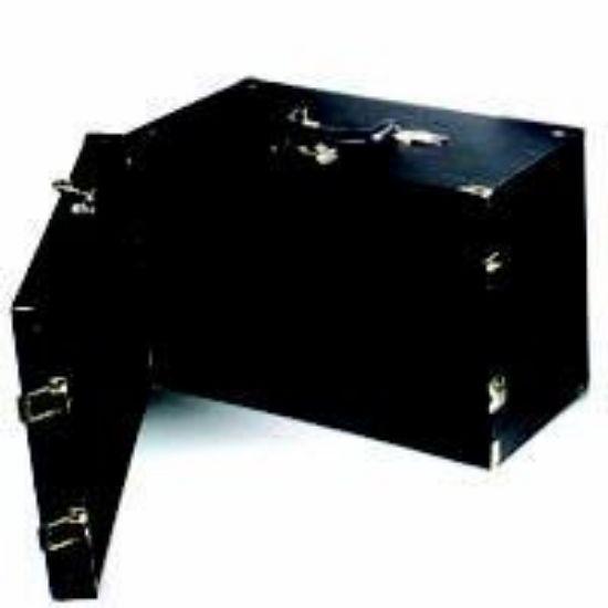 Picture of Enchanted High Quality Black Vinyl Wood Jewelry Carry Case, 16" L x 9-1/2" W x 10" H
