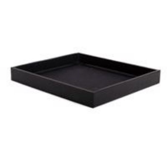 Picture of Enchanted Black Leatherette Textured Bargain Jewelry Tray,  7-1/4" L x 8-1/4" W x 1" H
