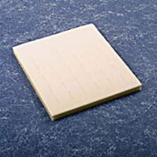 Picture of Enchanted White Flock Ring Display Tray Insert, 36 Straight Ring slots, 7-3/4" L x 6-3/4" W x 5/8" D, Sold individually, Made in the USA