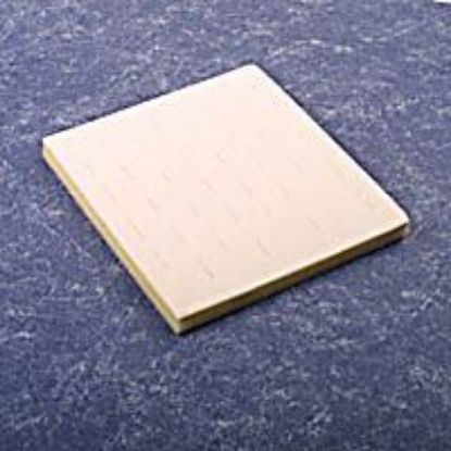 Picture of Enchanted White Flock Ring Display Tray Insert, 36-Stagger Ring Slots, 7-3/4" L x 6-3/4" W x 5/8" D, Sold individually, Made in the USA