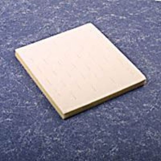 Picture of Enchanted White Flock Ring Display Tray Insert, 36-Stagger Ring Slots, 7-3/4" L x 6-3/4" W x 5/8" D, Sold individually, Made in the USA