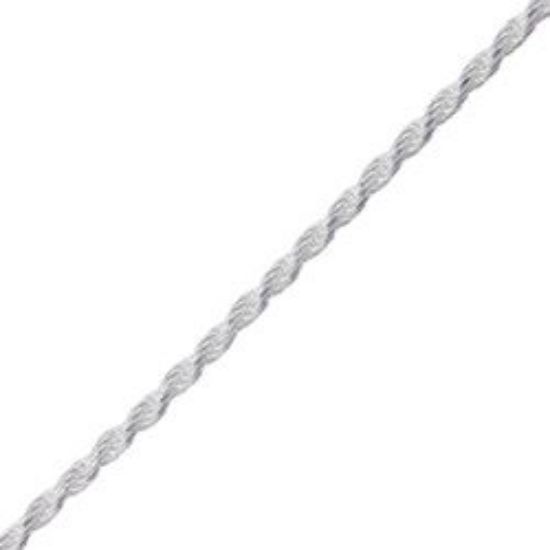 Picture of Sterling Silver French Rope Die Cut 1mm Chain, 18" Length. Made in Italy