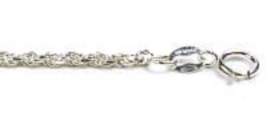 Picture of Sterling Silver French Rope Die Cut Chain 18 Inch x 1.7mm