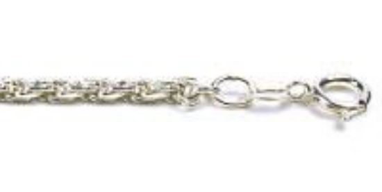 Picture of Sterling Silver French Rope Die Cut Chain 18 Inch x 2.1mm