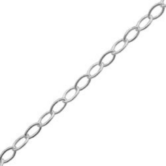 Picture of Sterling Silver Flat Cable Chain 16 Inch x 1.45mm