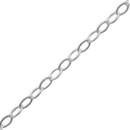 Picture of Sterling Silver Flat Cable Chain 18 Inch x 1.45mm