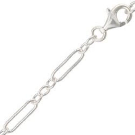 Picture of Sterling Silver Long And Short Chain 18 Inch x 3.3mm