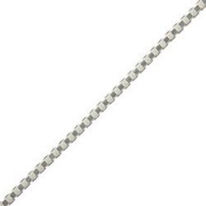 Picture of Sterling Silver Box Chain 18 Inch x 0.70mm. Made in Italy