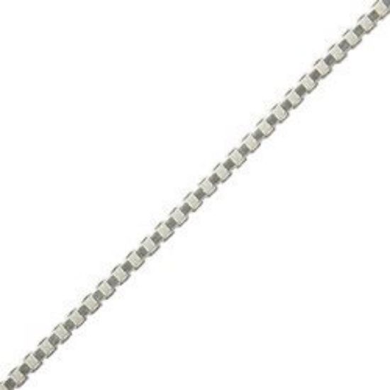 Picture of Sterling Silver Box Chain 18 Inch x 0.70mm. Made in Italy