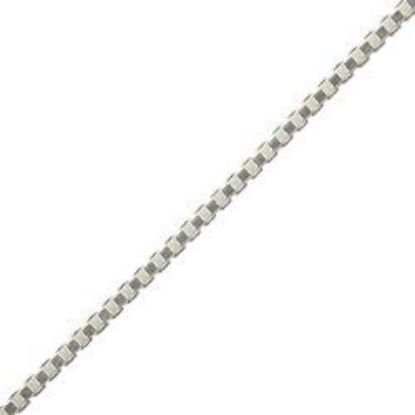 Picture of Sterling Silver Box Chain 20 Inch x 0.70mm. Made in Italy