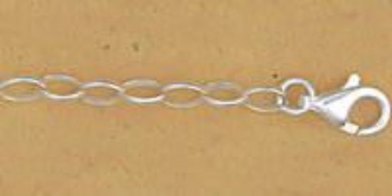 Picture of Sterling Silver Oval Rolo Chain 24 Inch x 3mm