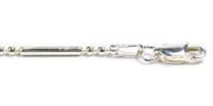 Picture of Sterling Silver Bead And Tube Chain 24 Inch x 1.55mm