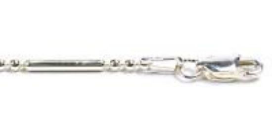 Picture of Sterling Silver Bead And Tube Chain 24 Inch x 1.55mm