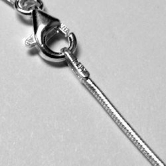 Picture of Sterling Silver Snake Round Chain 18 Inch x 1mm