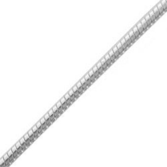 Picture of Sterling Silver Snake Round Chain 24 Inch x 1.2mm