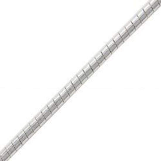 Picture of Sterling Silver Round Omega Chain 18 Inch x 1.5mm