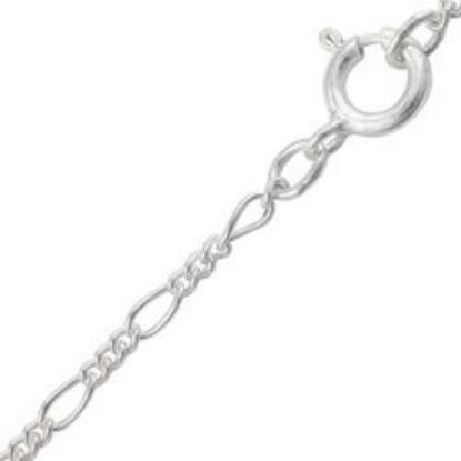Picture of Sterling Silver Figaro Chain 18 Inch x 0.95mm