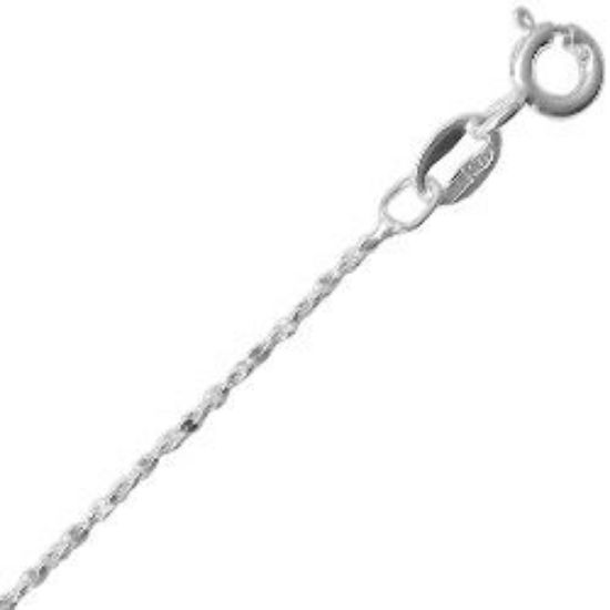 Picture of Sterling Silver Diamond Chain 18 Inch x 1mm<br />Made in Italy