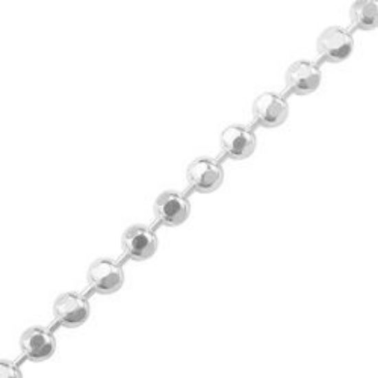 Picture of Sterling Silver Ball Die-Cut Chain 24 Inch x 1.8mm