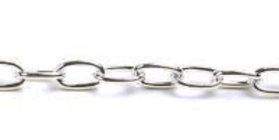 Picture of Sterling Silver Oval Cable Bulk Chain 3.3mm, Sold by the Foot