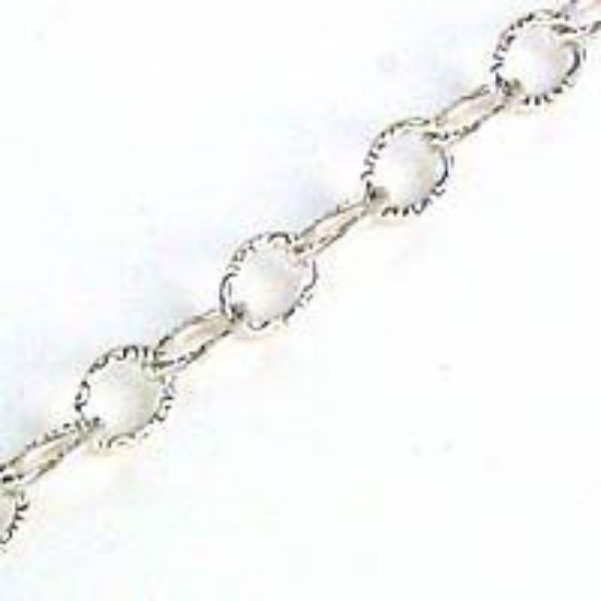 Picture of Sterling Silver Stamped Cable Bulk Chain 5.8mm, Sold by the Foot