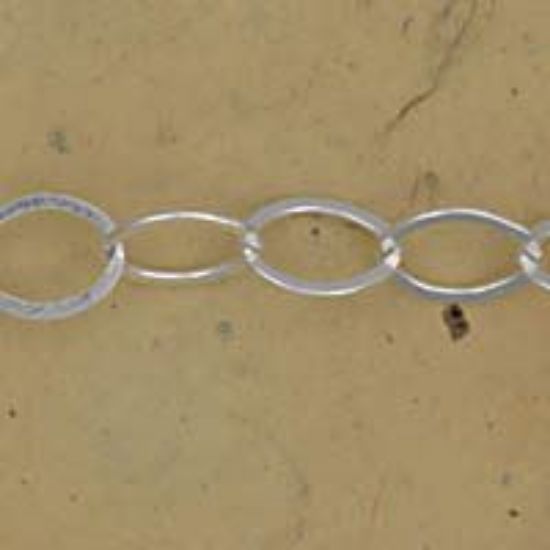Picture of Sterling Silver Cable Flat Bulk Chain 6mm, Sold by the Foot