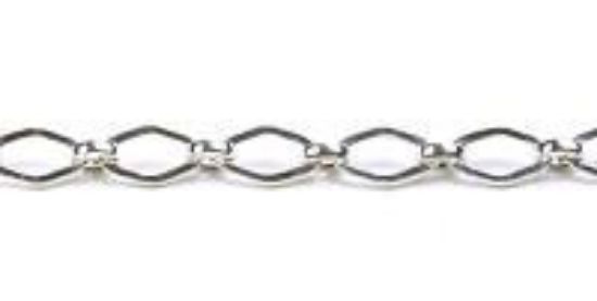 Picture of Sterling Silver Long And Short Diamond Bulk Chain 3.65mm, Sold by the Foot