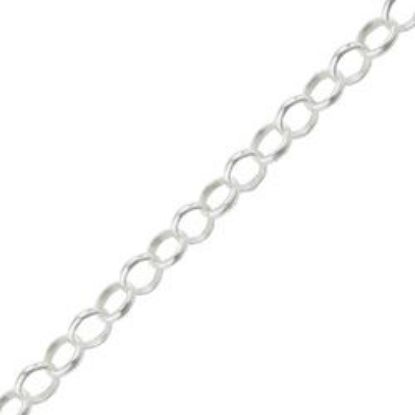 Picture of Sterling Silver Rolo Bulk Chain 2.1mm, Sold by the Foot