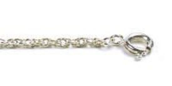 Picture of Silver Plated Fine Rope Chain 18 Inch x 2mm, IMPORTED ECONOMY QUALITY CHAINS: DUE TO THE PRICE, THIS ITEM VARIES IN LENGTH AND SIZE, NO REFUNDS OR EXCHANGES.