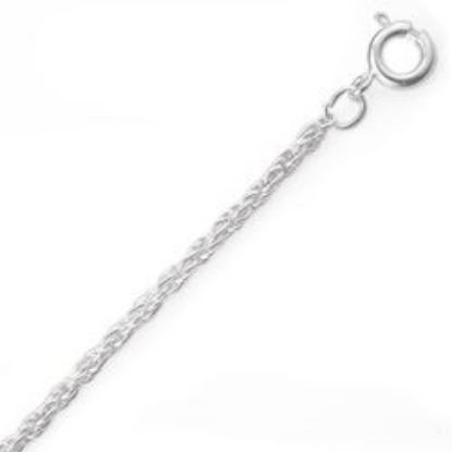 Picture of Silver Plated Rope Chain #245 2.2mm 18". IMPORTED ECONOMY QUALITY CHAINS: DUE TO THE PRICE, THIS ITEM VARIES IN LENGTH AND SIZE, NO REFUNDS OR EXCHANGES.