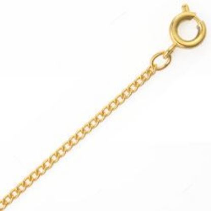 Picture of Gold Plated Curb Chain #140 20". IMPORTED ECONOMY QUALITY CHAINS: DUE TO THE PRICE, THIS ITEM VARIES IN LENGTH AND SIZE, NO REFUNDS OR EXCHANGES.