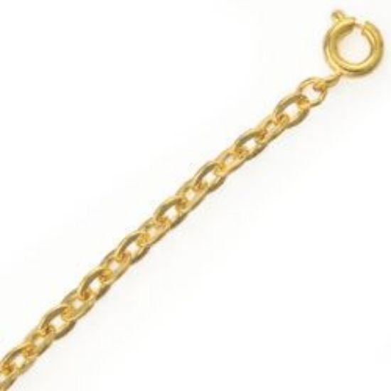 Picture of Gold Plated Curb Chain #280 24". IMPORTED ECONOMY QUALITY CHAINS: DUE TO THE PRICE, THIS ITEM VARIES IN LENGTH AND SIZE, NO REFUNDS OR EXCHANGES.