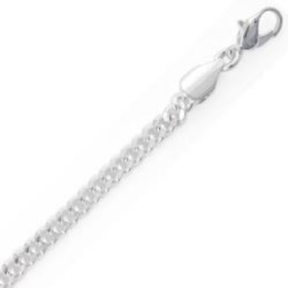 Picture of Silver Plated Flat Curb Chain 4.2mm 20". IMPORTED ECONOMY QUALITY CHAINS: DUE TO THE PRICE, THIS ITEM VARIES IN LENGTH AND SIZE, NO REFUNDS OR EXCHANGES.
