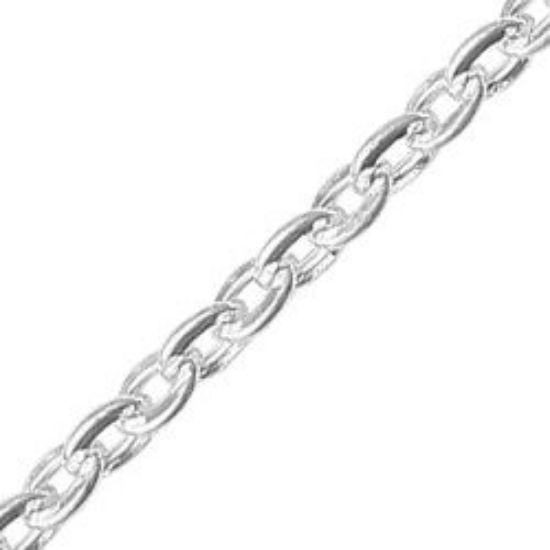 Picture of Silver Plated Cable Chain 2.35mm<br />100 Foot Spool