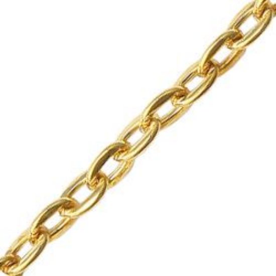 Picture of Gold Plated Cable Chain 3mm, 100 Foot Spool