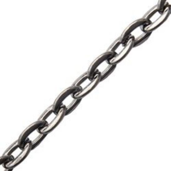 Picture of Gun Metal Plated Cable Chain 3mm, 100 Foot Spool
