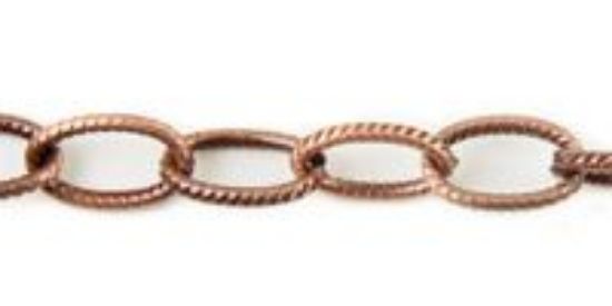 Picture of Copper Plated Stamped Cable Chain 4.9mm<br />4 Foot Lengths