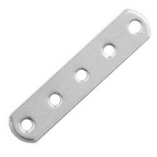 Picture of Sterling Silver 5 Hole Separator Bars 12x2mm<br />10 Bars