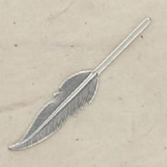 Picture of Sterling Silver Small Die Struck Feather, 31x4.5mm