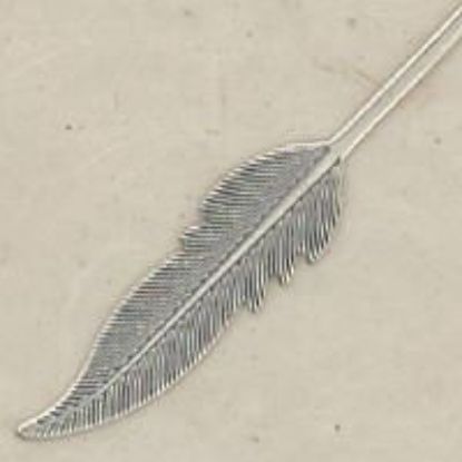 Picture of Sterling Silver Medium Die Struck Feather, 39x7mm
